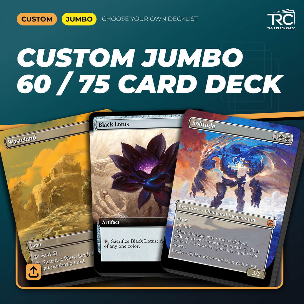 Custom Jumbo 60 / 75 Card Deck