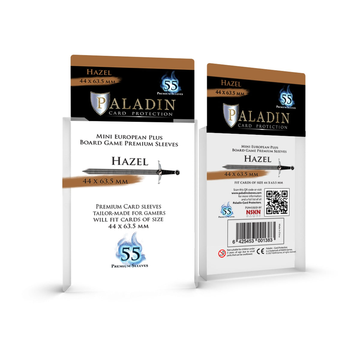 Paladin Hazel mini card sleeves, 55 pack, front and back